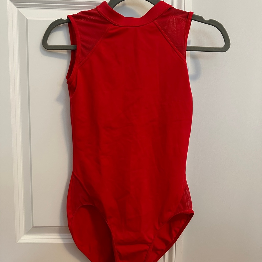 red dance leotard